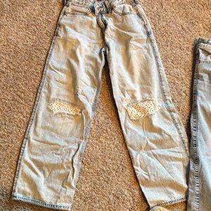 Stylish Light Blue Distressed Women Jeans